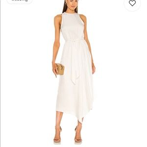 NWT Vince Handkerchief Drape Halter Dress in Bone